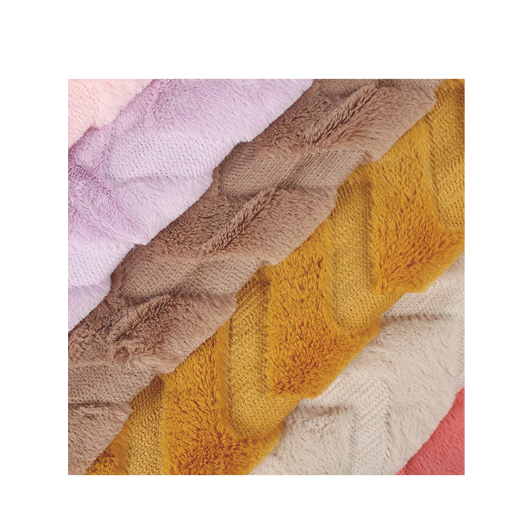 KINGCASON Amazon Hot Sale Quilting Warp Knitting PV Plush Fake Faux Rabbit Fur Fabric For Garments/Toys