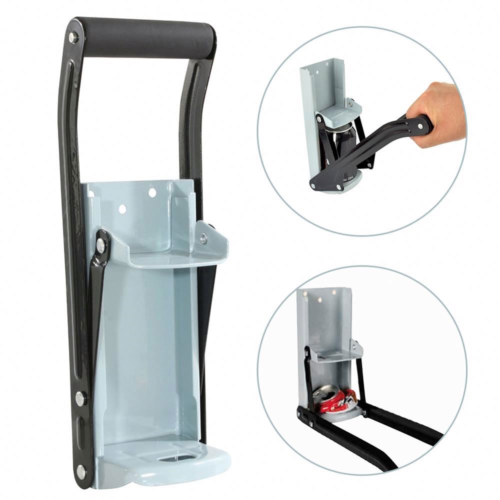 1Pcs Heavy Gauge 12/16oz Can Crusher with Bottle Opener Kitchen Tools Cans flattening Pressure tank High Quality