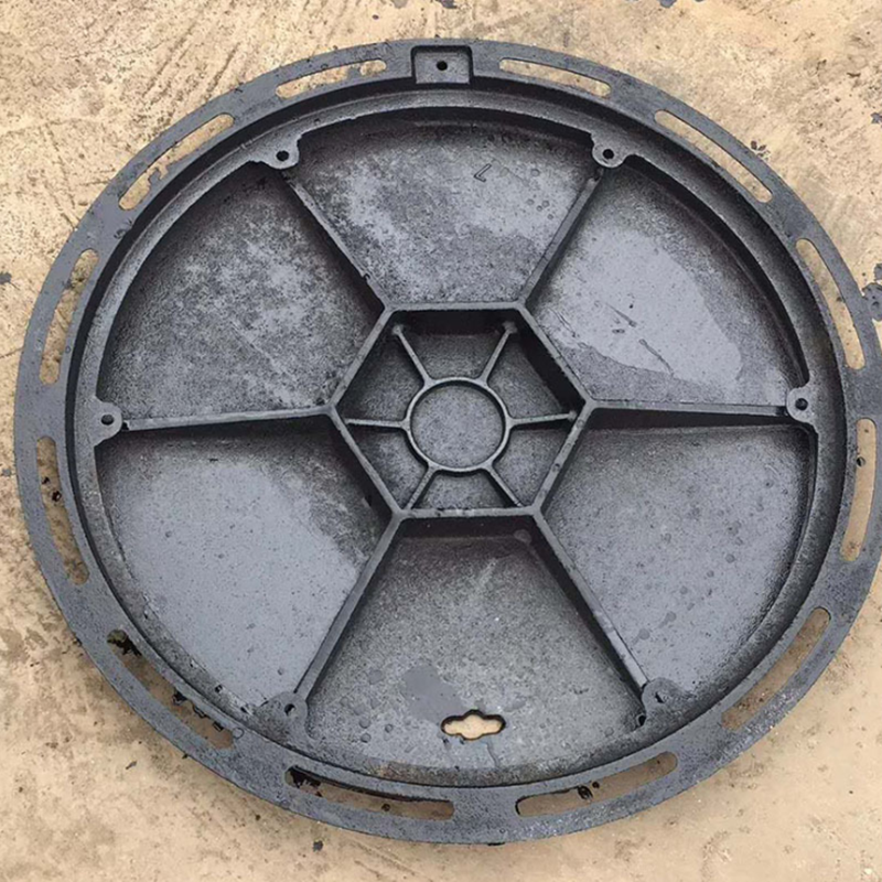 Customized various size ductile iron Sewage and rainwater manhole cover with frame