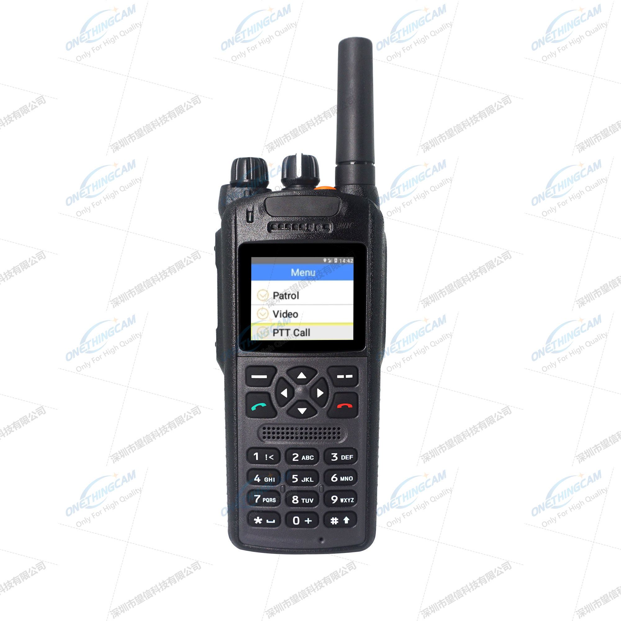 2023 ONETHINGCAM Полный 4G сеть полосы Android 7,1 система с одной кнопкой PTT и SOS Поддержка Zello Realptt 1,77 не сенсорный экран