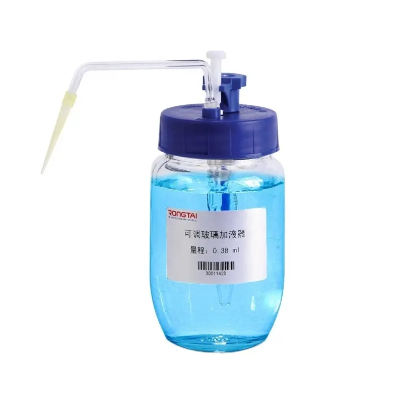 General acid and alkali Rongtai Bottle top dispenser translucent glass dispenser 0.38ml