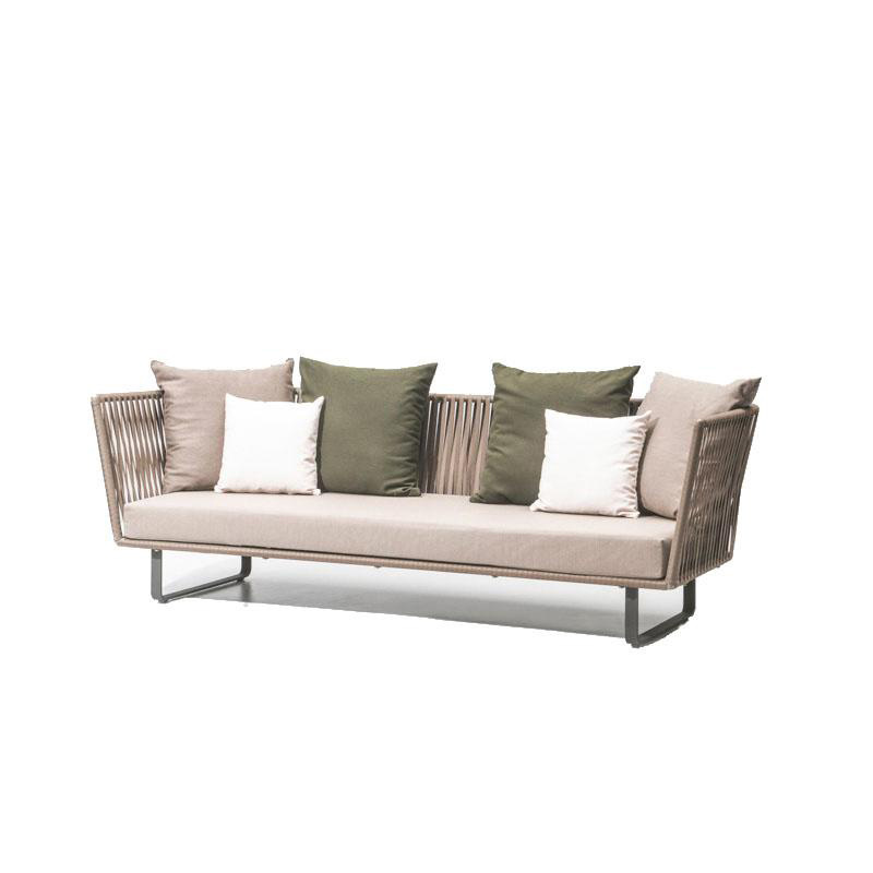2021Modern design outdoor furniture garden rope woven three seat sofa fashion waterproofing sofa