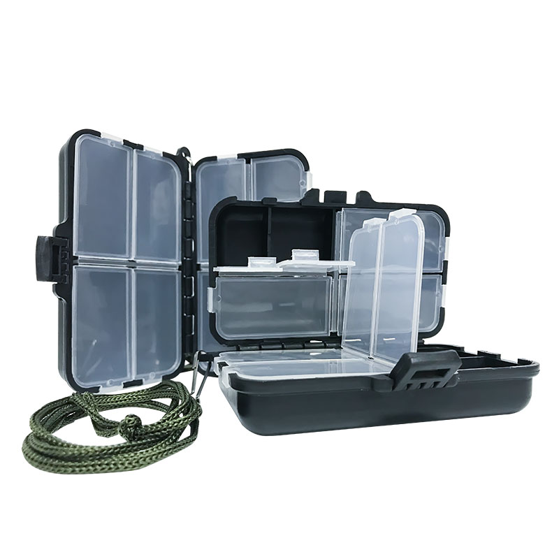 Fishing gadget box fishhook storage box plastic square box small size