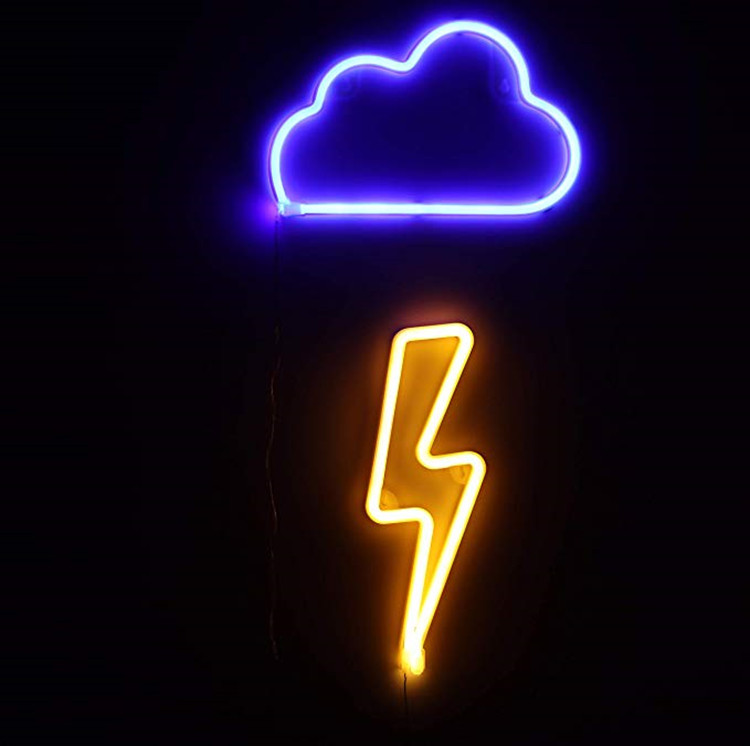 Custom Blue Cloud and Warm White Lighting sign neon lights USB battery LED Decorative Night Lights for Bedroom Kids' Gifts