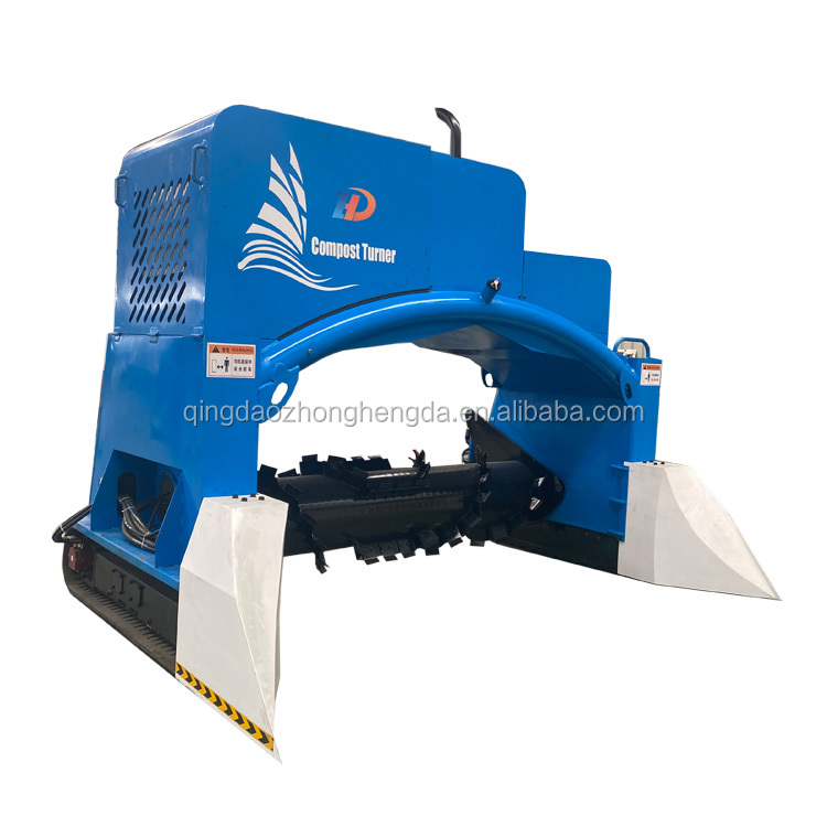 cow cattle manure fermentation organic fertilizer compost turner