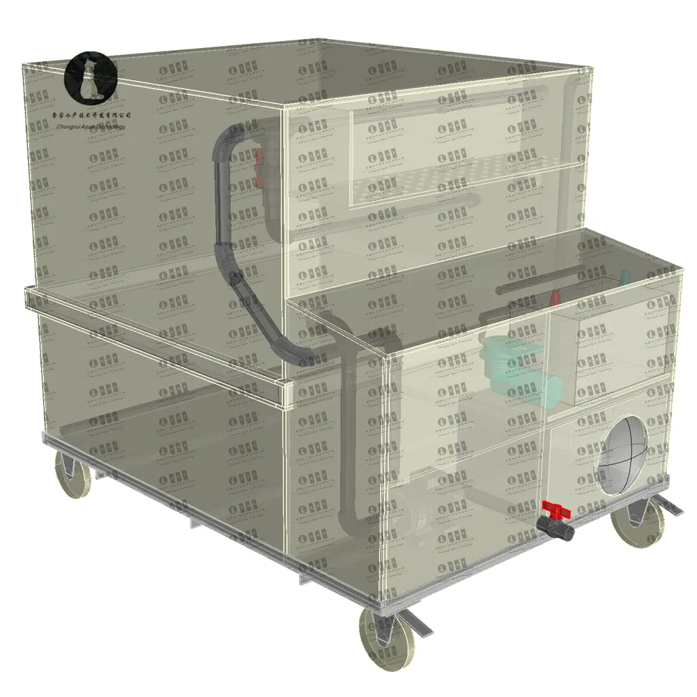 Mobile Aquaculture Trailer RAS System Live Fish Transportation Container, Live Fish Transport Tanks for Sale