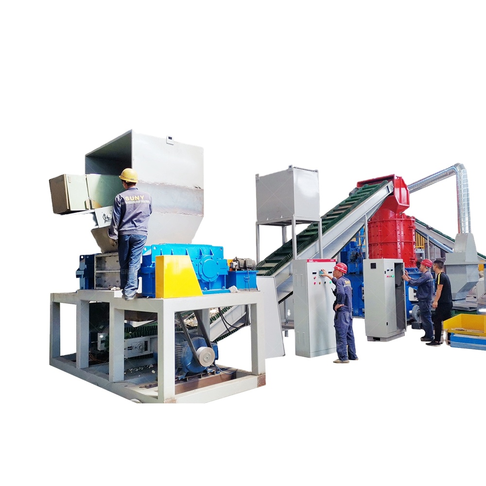 Household Appliance Refrigerator Dismantling Crushing Separating Production Line