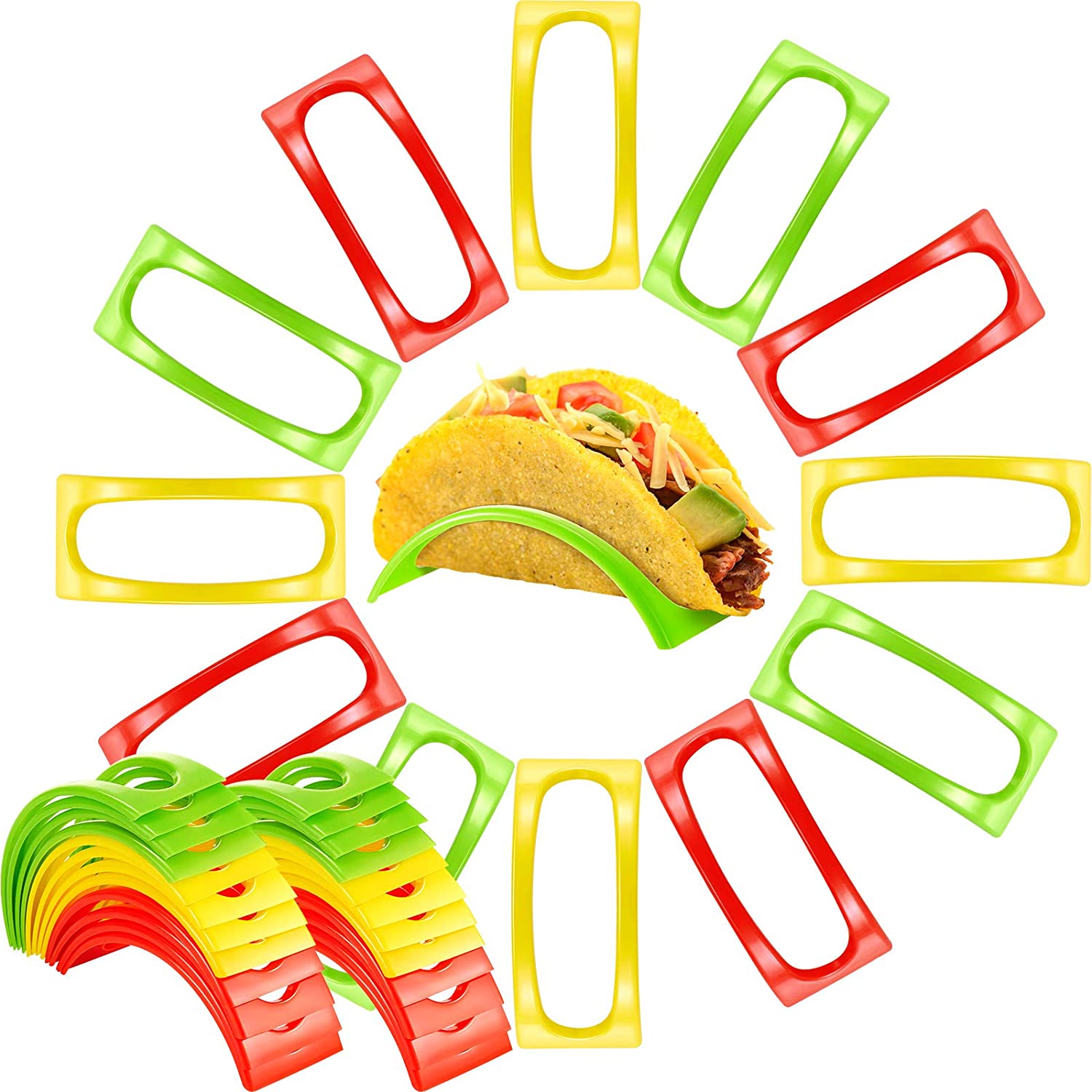 2021 new products Kitchen Colorful Reusable Plastic Protector Food Holder TACO Holder