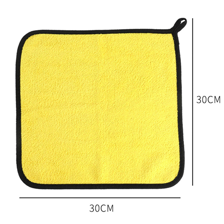 Hot Sale Thickened Car Cleaning Towel Microfiber Coral Velvet Cloth Double Sided High Density Towel New Wiping Absorbent 30x30cm
