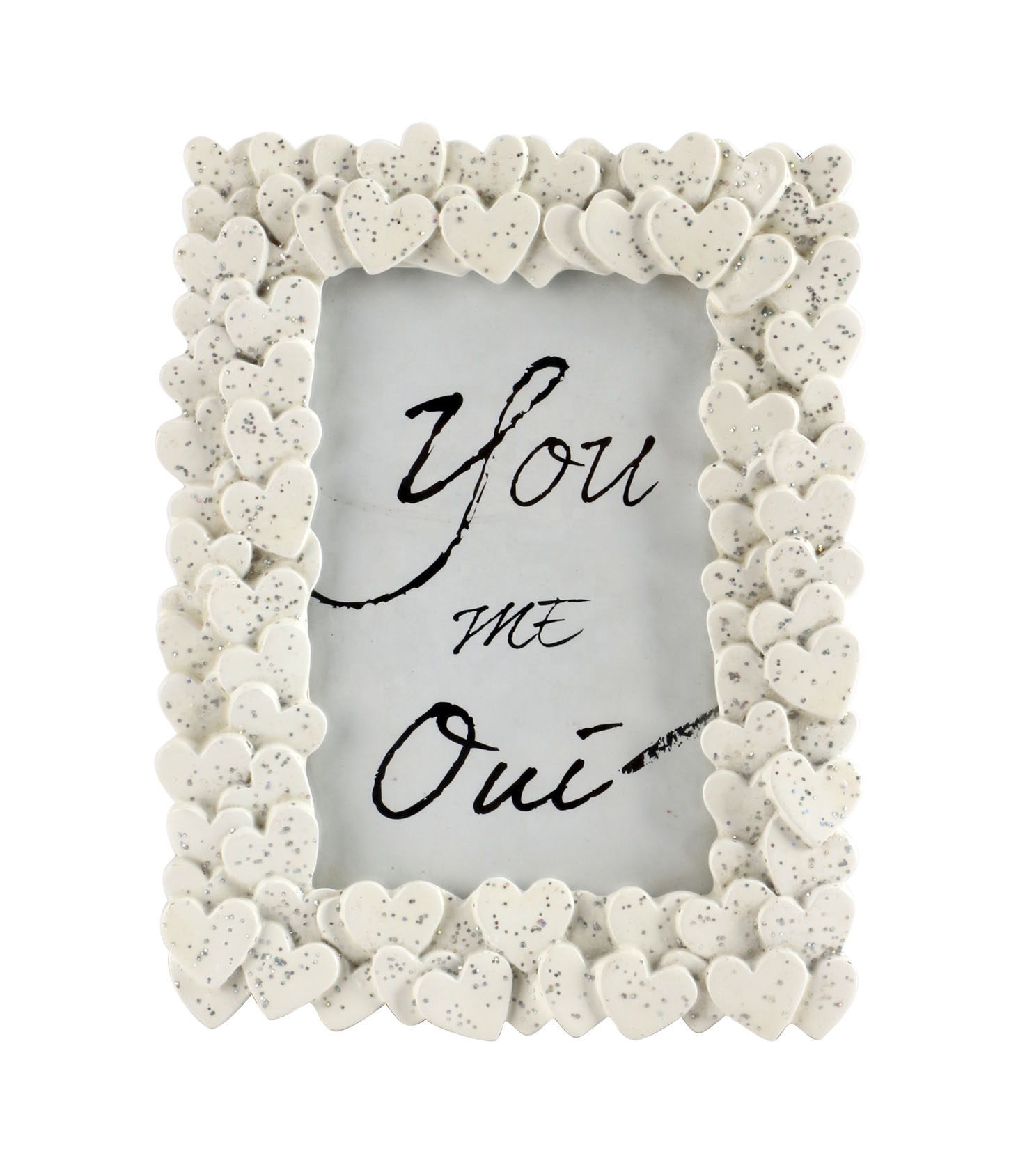 4x6" Textured Hand-Crafted Resin Picture Frame with Easel & Hook for Tabletop & Wall Display, Decorative Design with Glass
