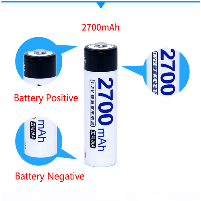 Лучшая цена 1,2 v nimh 2700mah aa Аккумуляторная батарея для камеры
