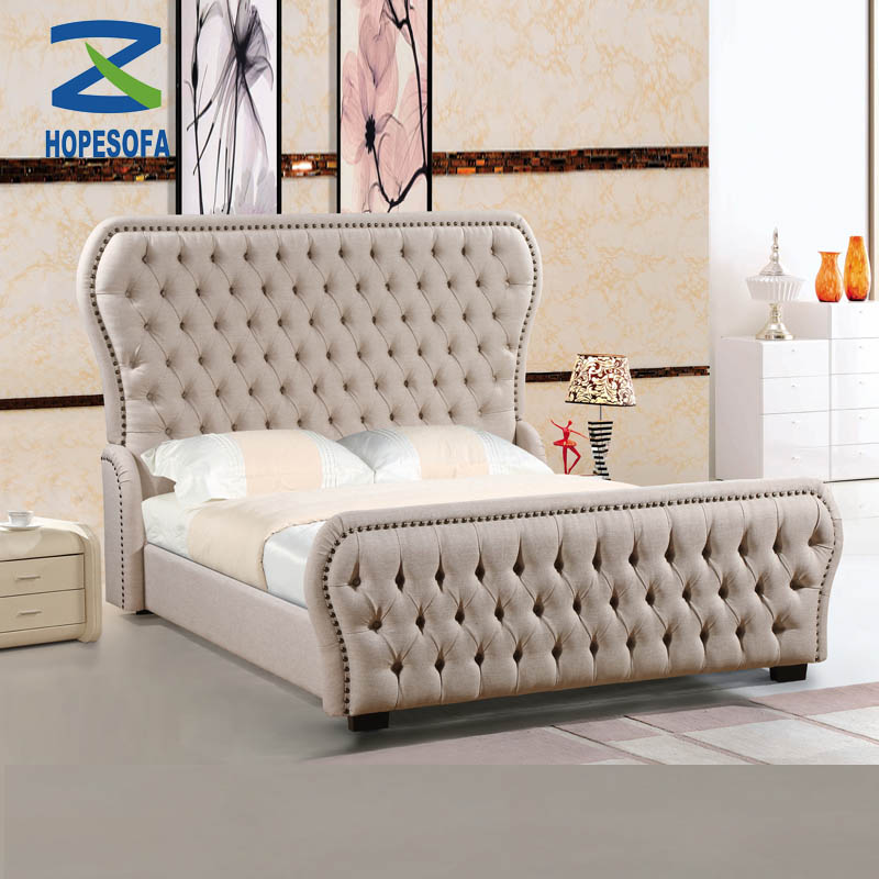 Modern Style European bed home furniture hot selling king size bed Luxury bedroom furniture