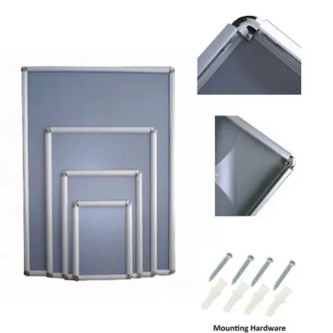 standard aluminium snap frame, curve profile, round or mitred conner