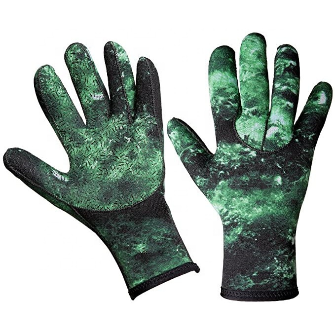 Neoprene Camouflage waterproof hunting diving sports good 3mm adult gloves