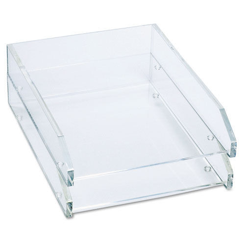 Manufacturer 2 Tier Acrylic Double Letter Tray, Clear Acrylic File Organizer