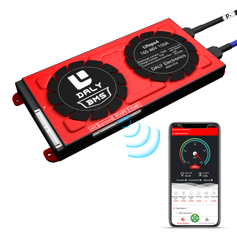 Lifepo4 BMS 48 в 3,2 А 16s Smart BMS с функцией UART BT для в перезаряжаемого литиевого аккумулятора LifePo4 BT BMS