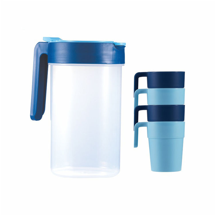 Wholesale Shatter-Proof Water Containers Plastic Pitcher Water Glass Jar with Lid and Spout 4 cups