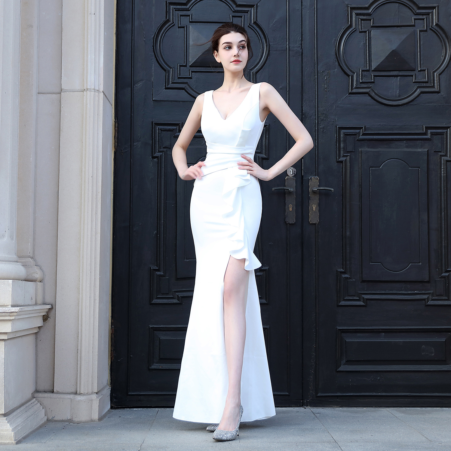 Fvshion Vestidos De Fiesta с пользовательским логотипом Женская Корейская одежда женские платья для выпускного вечера макси платья подружки невесты длинная модная одежда