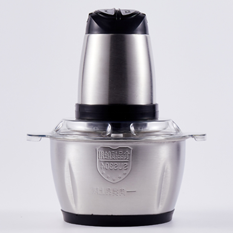 Household stainless steel shell food blenders electric Push Button meat grinder