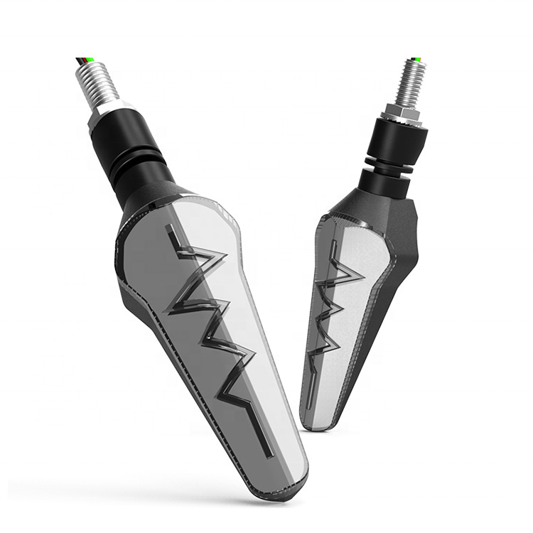 New motorcycle cool direction indicator 12V led ECG face colorful front rear turn signal warning lamp light