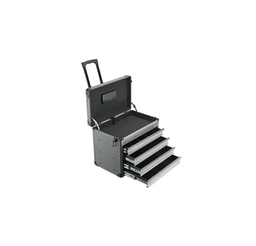 Everest APC024 новый продукт для хранения ювелирных изделий алюминиевый чемодан на колесиках с ящиками