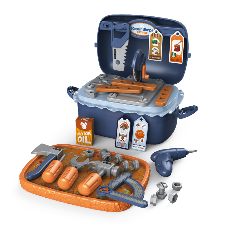 Educational learning tool box plastic kids mechanic tools sets toys for sale