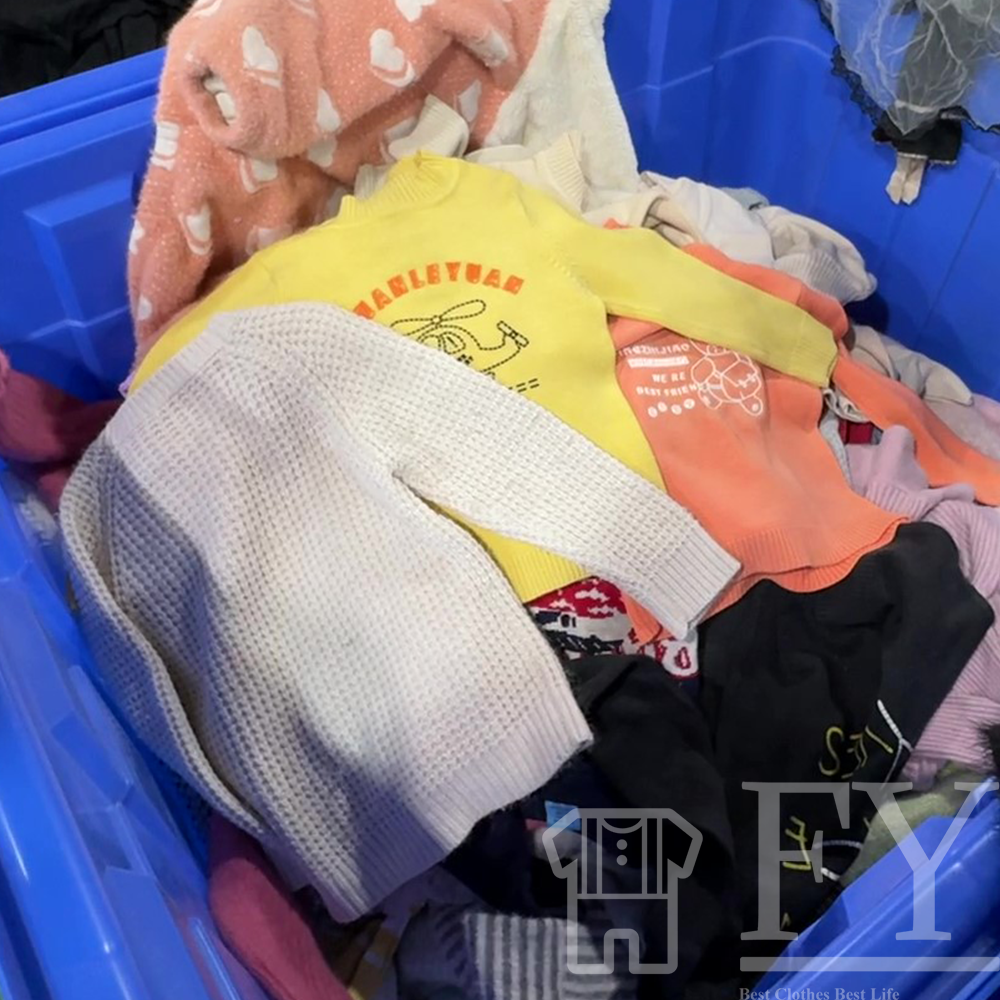 FengYang Winter Children Sweater Clothes Used Clothes Bales for Children Adult Women Men Sort a Factory Outlet