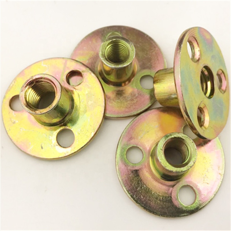 Round Base T Nuts Metal Sheet Furniture Crafts Self Retaining