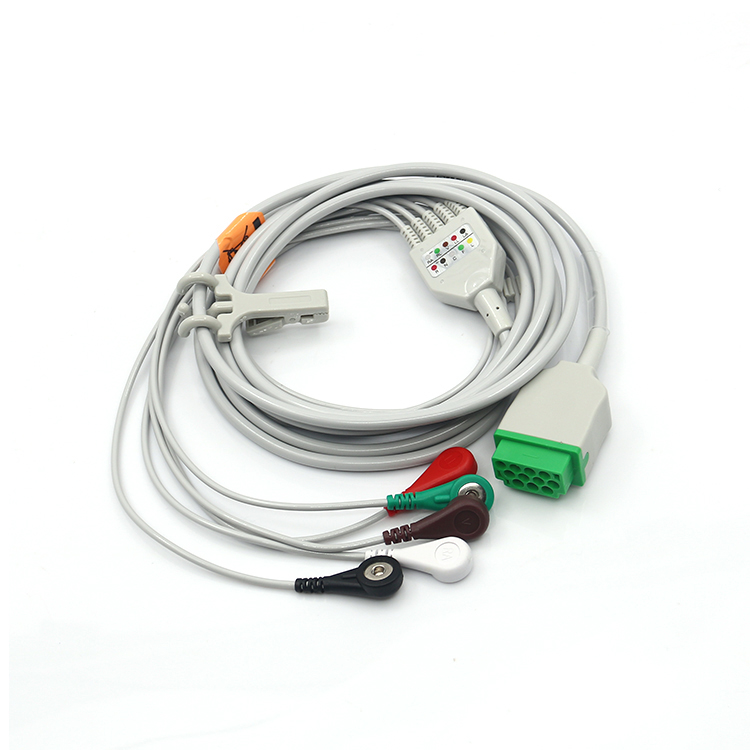 Ge-медицинская Dash PRO 4000/3000/2000/1000 11pin ЭКГ кабель, AHA 5 приводит