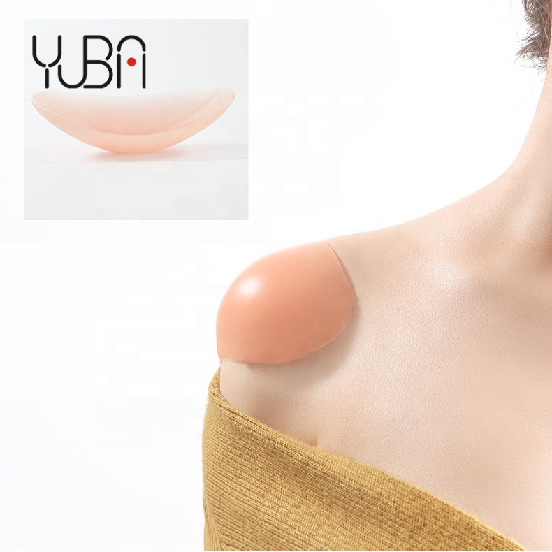Melenlt Soft Silicone Shoulder Push-up Pads Reusable Self Adhesive Shoulder Enhancer Shoulder Pads