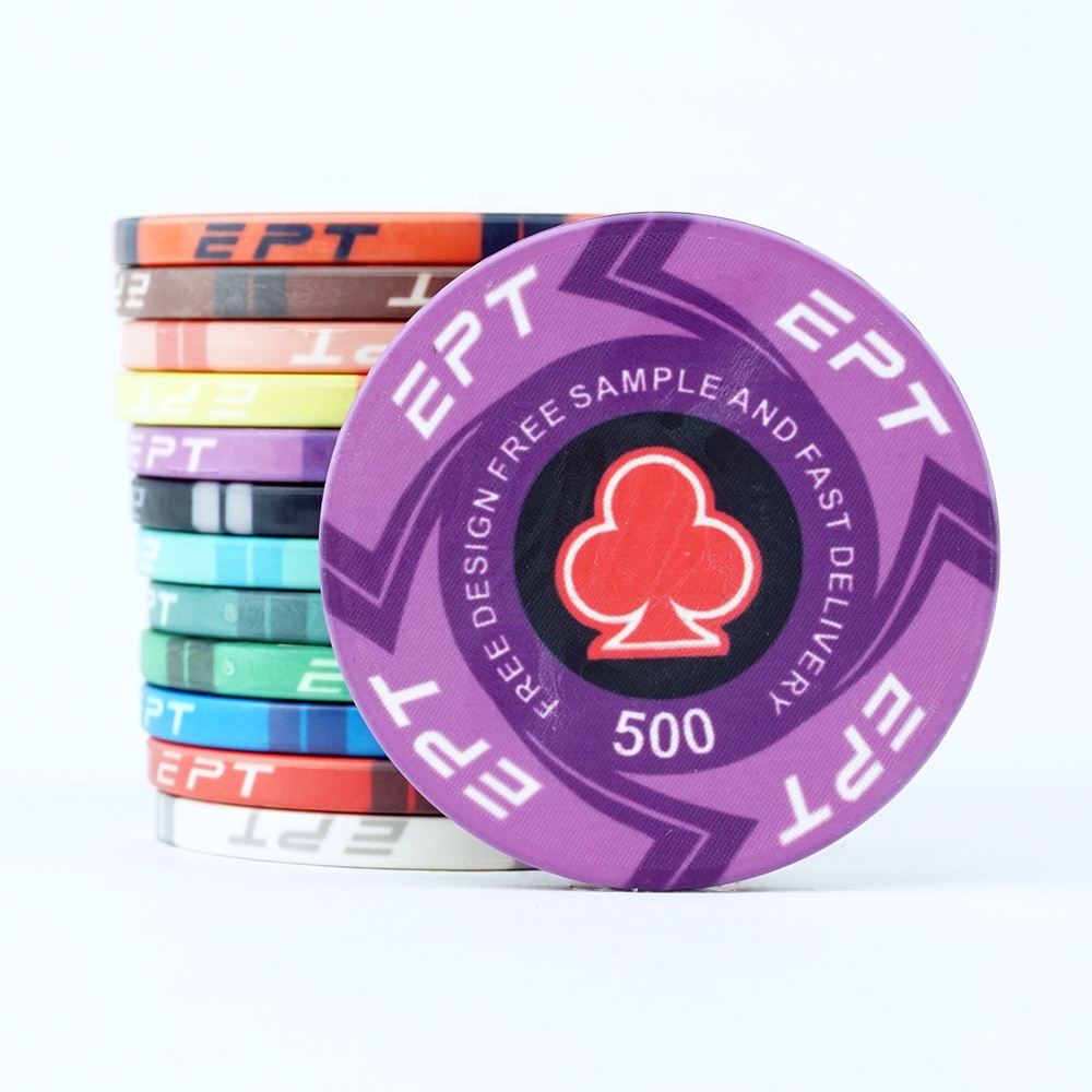 10g EPT керамический покерный чип с цветным фокусом Chps The Ultimate с деноминалом