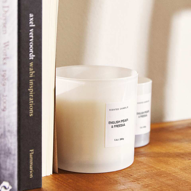 Fashion design home decorative gift soy wax candle jar glass empty candle jars with wax