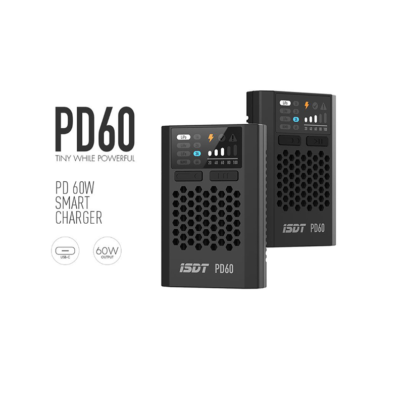 ISDT PD60 60W 6A Type-C Входное зарядное устройство для аккумулятора 1-4S Lipo