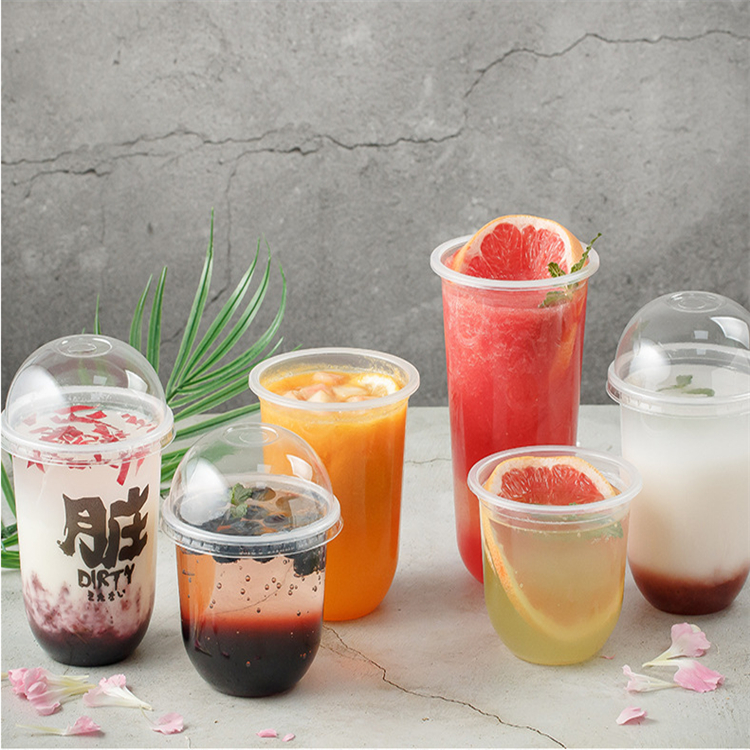 boba milktea cups bubble tea cup clear plastic paper cups