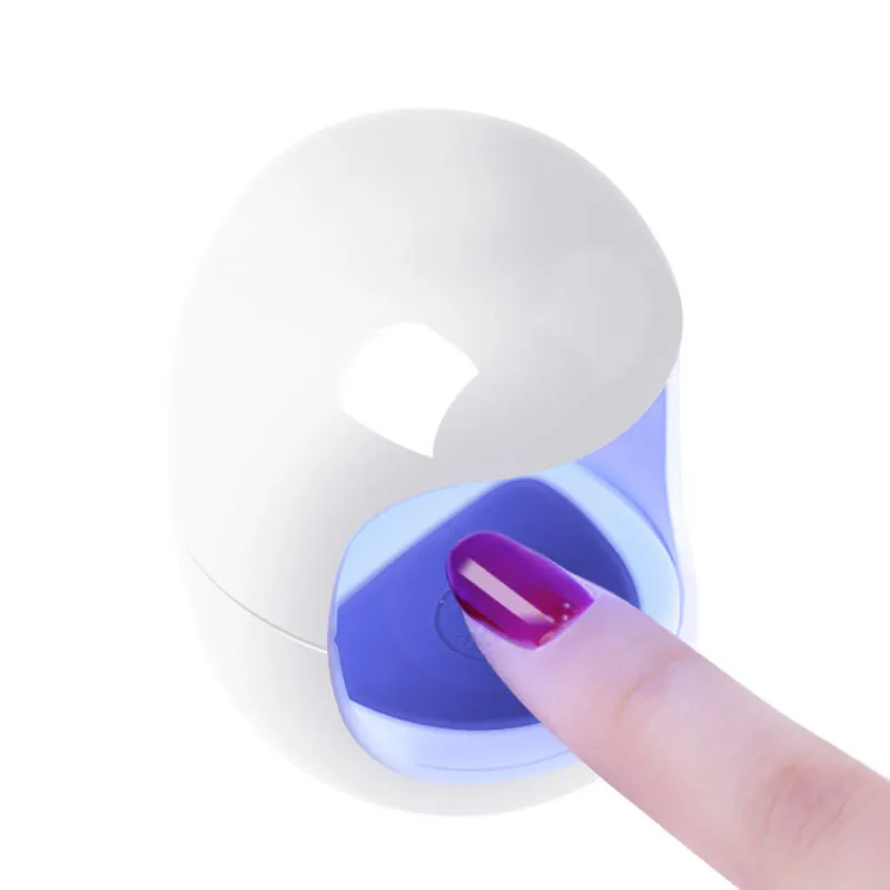 6W Portable Mini Nail Gel Lamp Creative Nail Dryer LED UV Lamp One Finger Light Curing Egg Shape Electric Nail Dryer Machine