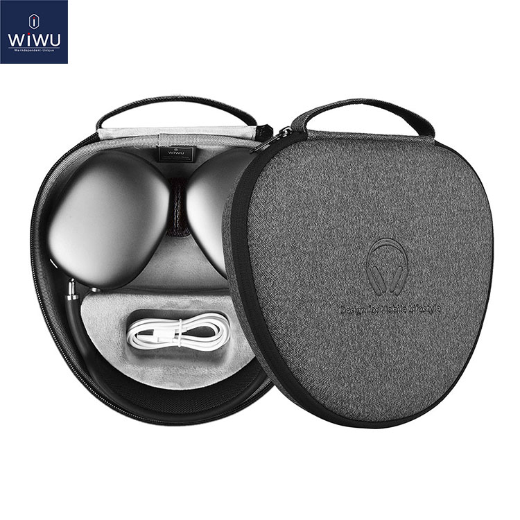 Ультратонкий чехол WIWU для Air-pods Max, портативный чехол для переноски, водонепроницаемый защитный органайзер для наушников с автоматическим сном