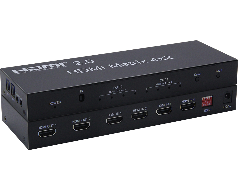 4K 2,0 V 4x4 HDMI матричный коммутатор с поддержкой ARC 4K