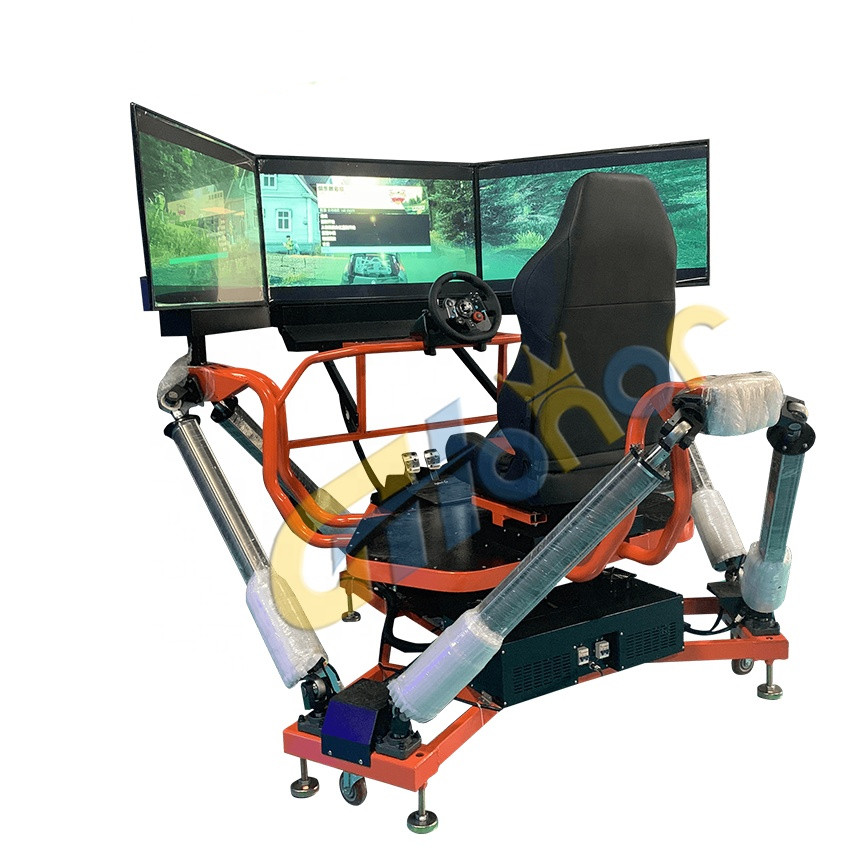 3D Вибрирующая игровая консоль с 3 экранами VR гоночная игра 6DOF Гоночная машина