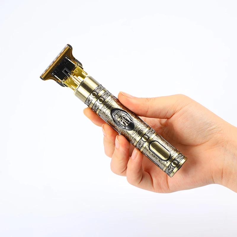 USB перезаряжаемые T9 лысый машинка для стрижки волос, электрическая машинка для стрижки волос, аккумуляторная бритва триммер 0 мм для мужчин Парикмахерская Машинка для стрижки волос