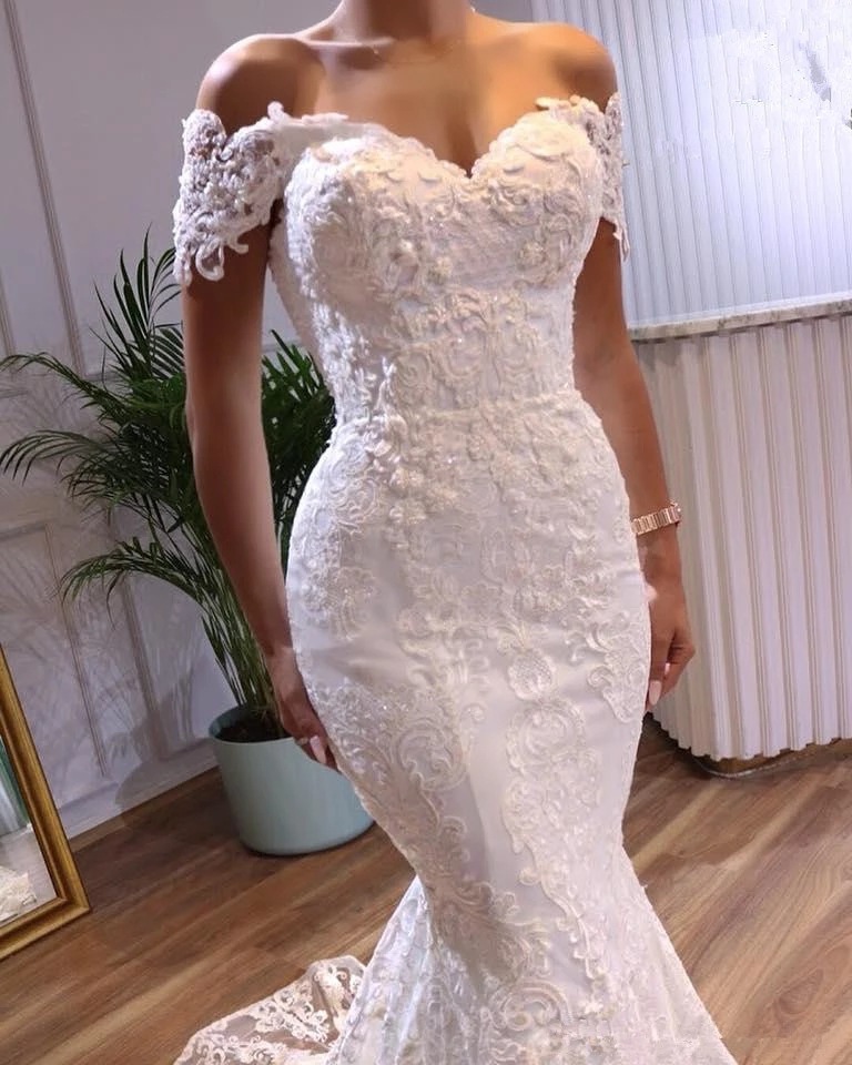 S504 Custom High Quality New Fashion White Fashion Vestido De Noiva Bridal Tulle Mariage flower Women Wedding Dress