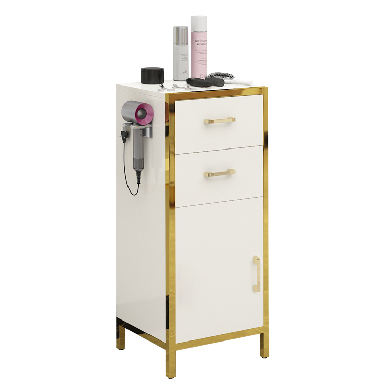 barber tools and equipment golden Professional Hair Salon Trolley beauty Cabinet