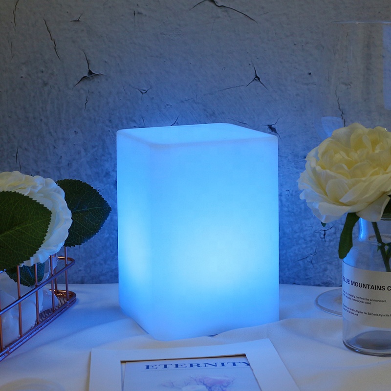 Приложение Wi Fi управление квадратный 10 см usb зарядка кровать лампы smart led ночник для детей