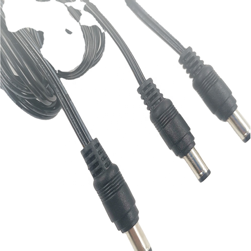 OULAIDA Cheap price 1Meter DC5521 5.5mm x 2.1mm Single Male Jack Plug Connector Extension DC Power Cable Tinned solderable