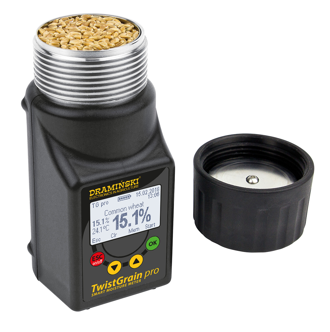 Moisture meter for cereals, maize, grass seeds, oilseeds, and legumes seeds TwistGrain pro