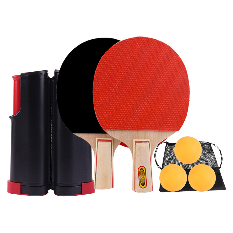Table Tennis Accessory Ping Pong Set 2 Wooden Bats,3 Balls For Table Tennis Table Games