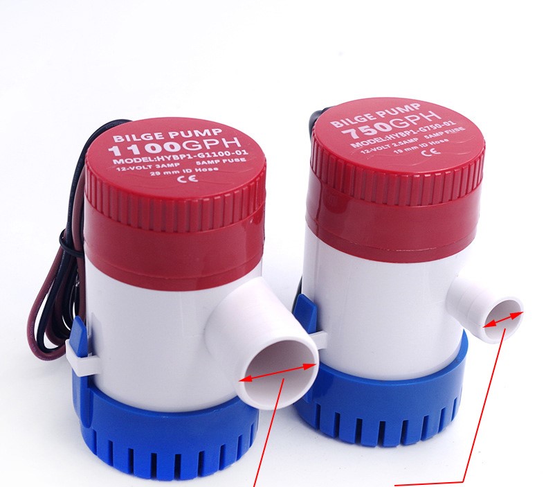 12v/24v bilge pump 500/750/1100GPH,electric water pump for boats accessories marin,submersible boat water pump