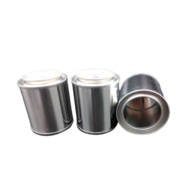 0.1L-1L Empty Round Metal Paint Tin Cans with lid Tin Can Custom as Request Metal Tins with Lever Lid