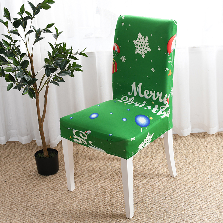 American style polyester spandex soft stretch christmas chair cover ,christmas dining chair cover