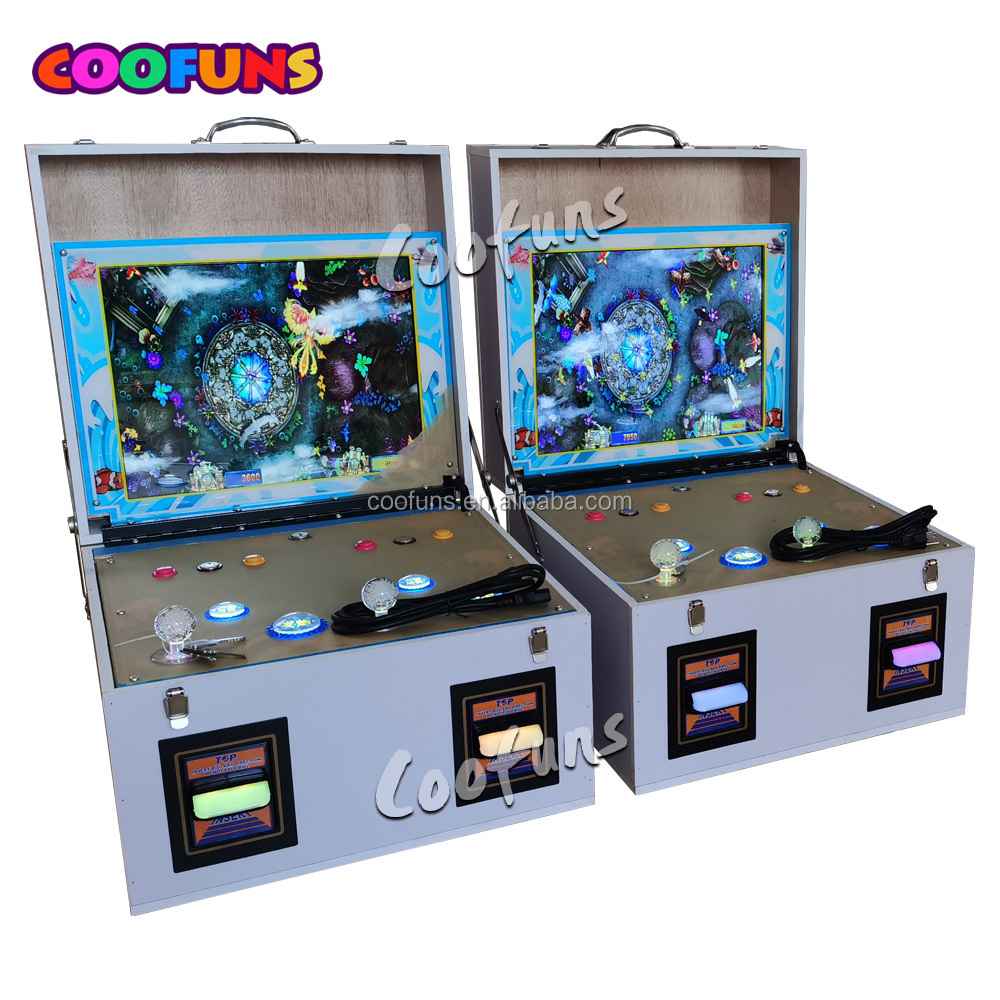 Игровой Настольный игровой автомат Coofuns для казино, 2 игрока, рыба, игровой автомат для продажи с принимающим купюру