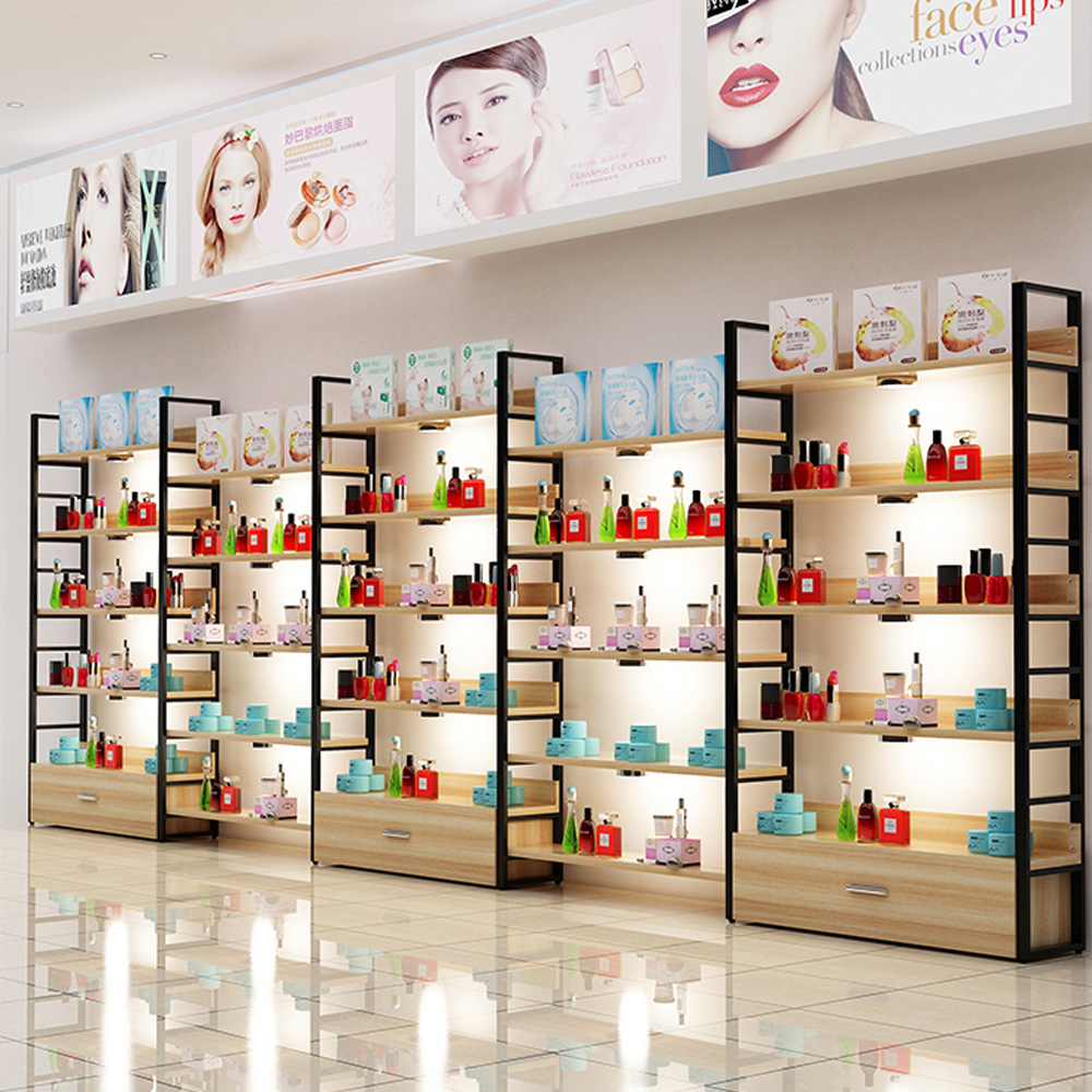Footwear Shop Bag Display Racks Cosmetic Store Fixtures Combination Shelving Stacking Racks Shelves Full Assemble Multi-Function